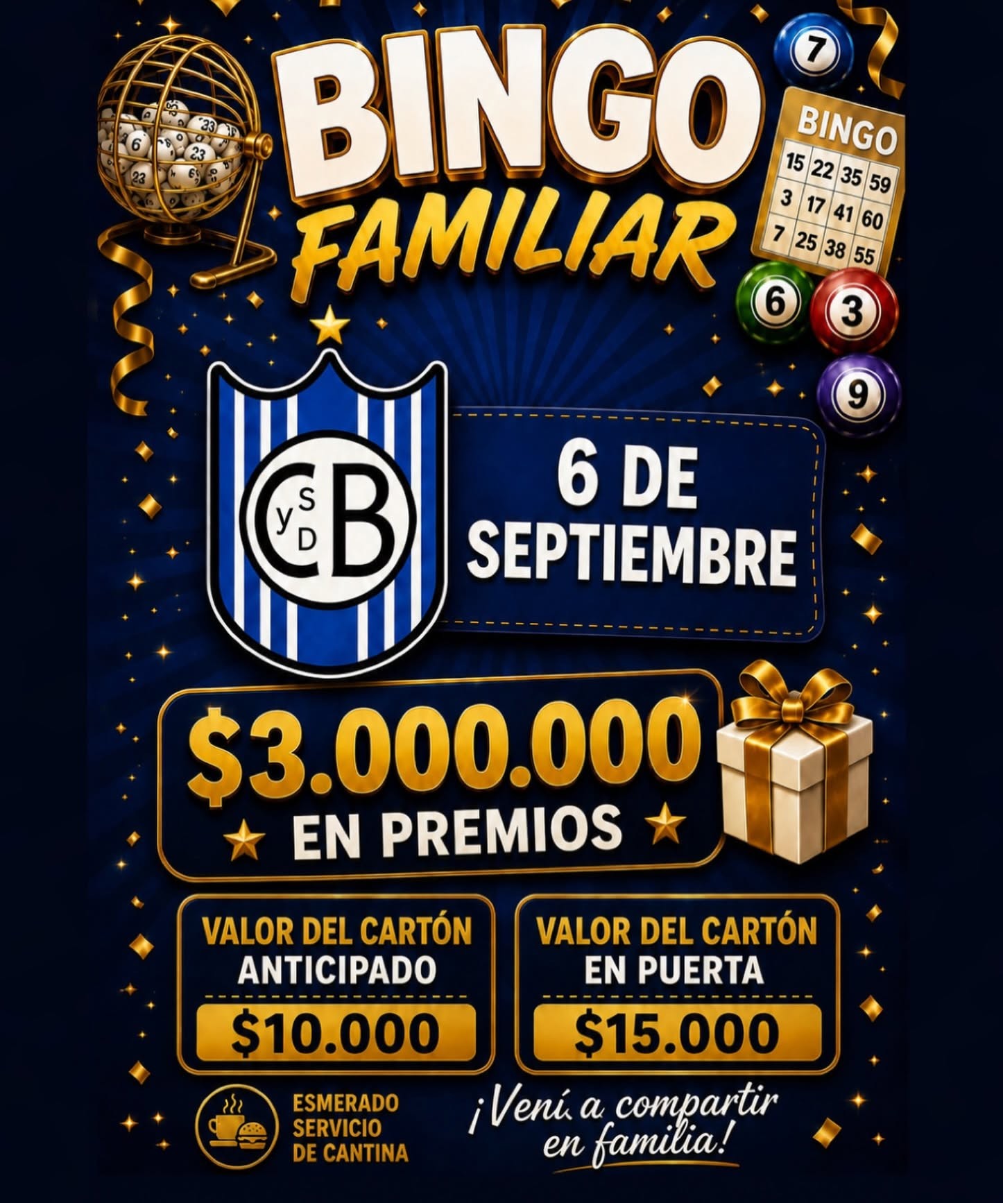 Villa Mirasol tendrá este domingo un Gran Bingo Familiar con $3 millones en premios